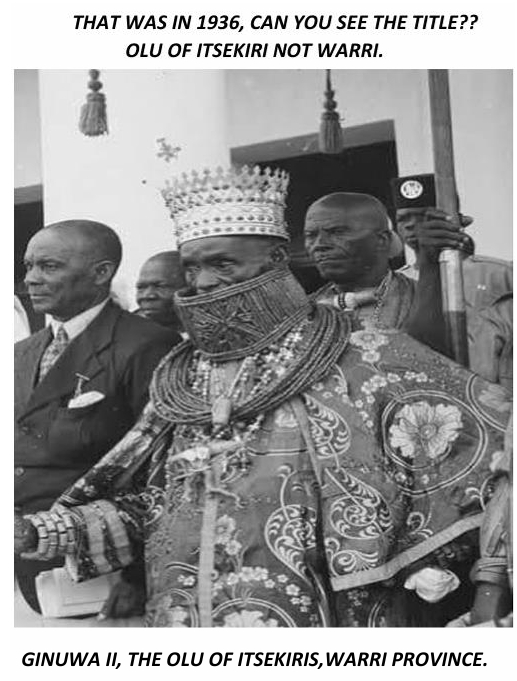 HOW ITSEKIRIS LAY CLAIM TO A WARRI CITY THEY DON'T OWN: THE CASE OF CHIEF E.A TEMILE