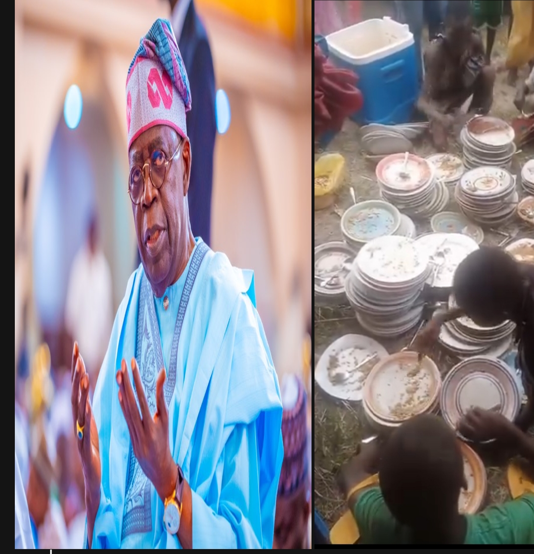 HAS TINUBU SEEN NIGERIAN CHILDREN EATING LEFTOVER FOOD IN SOCIAL EVENTS?